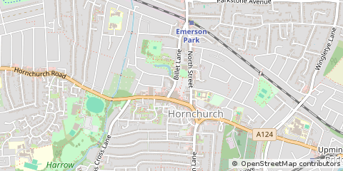 Map of Hornchurch, Essex