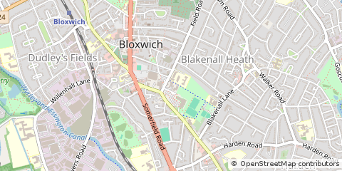 Map of Walsall, West Midlands