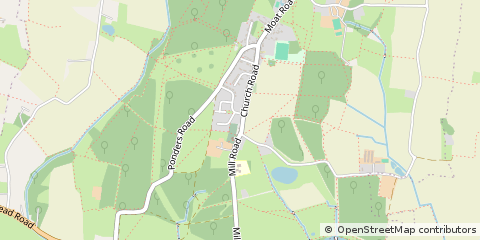 Map of Fordham, Colchester