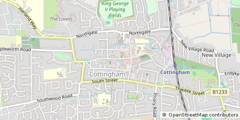 Map of Cottingham, East Yorkshire