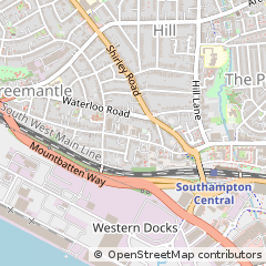 Map of Southampton, Hampshire