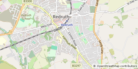 Map of Redruth, Cornwall
