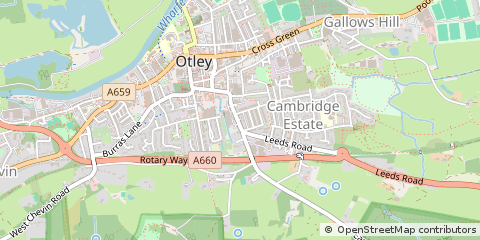 Map of West Yorkshire