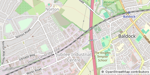 Map of Letchworth, Hertfordshire