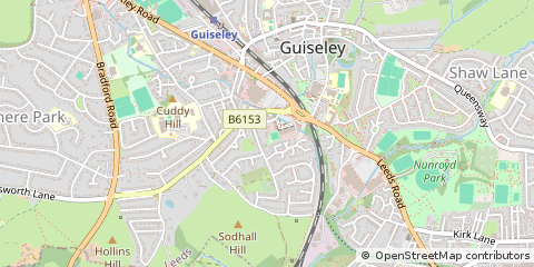 Map of Leeds, Yorkshire