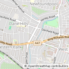 Map of Leicester, Leicestershire