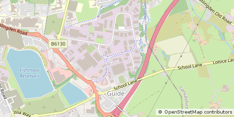 Map of Blackburn, Lancashire