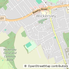 Map of Rotherham, South Yorkshire