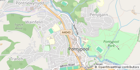 Map of Pontypool