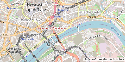 Map of Newcastle Upon Tyne