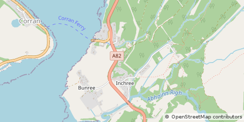 Map of Fort William, Highland Region