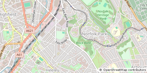 Map of Sheffield, South Yorkshire