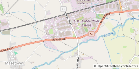 Map of Lisburn, County Antrim