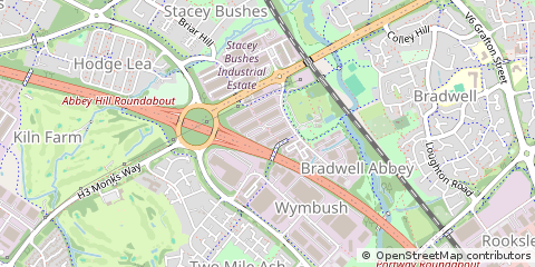 Map of Milton Keynes, Buckinghamshire