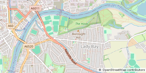 Map of West Bridgford, Nottingham