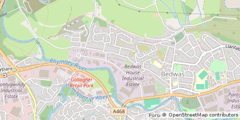 Map of Caerphilly