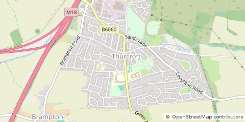 Map of Rotherham, South Yorkshire