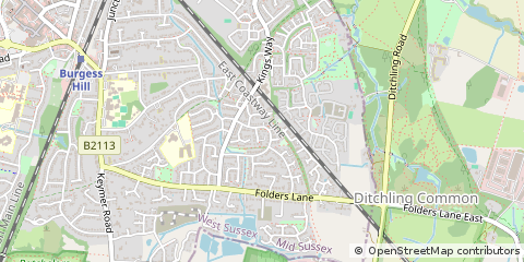 Map of Burgess Hill, Bristol