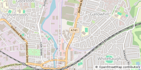Map of Renfrew, Renfrewshire