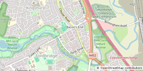 Map of Birmingham, West Midlands