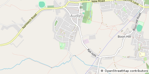 Map of Stoke-on-Trent, Staffs