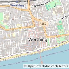 Map of Worthing, West Sussex