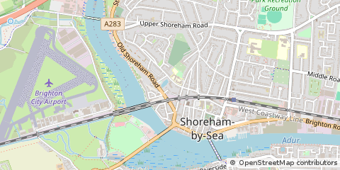 Map of Shoreham by SEA, West Sussex