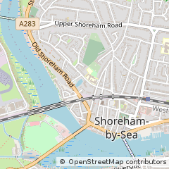 Map of Shoreham by SEA, West Sussex