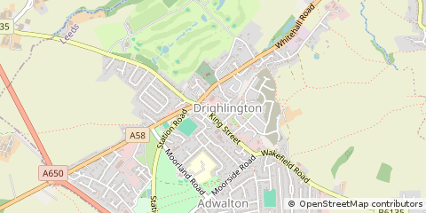 Map of Bradford, West Yorkshire
