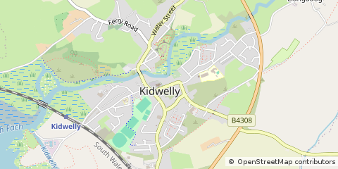 Map of Kidwelly, Llanelli