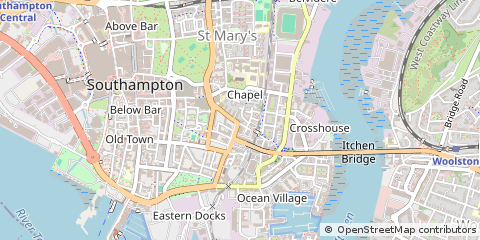 Map of Southampton, Hampshire
