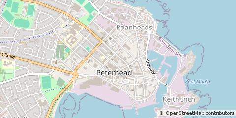 Map of Peterhead, Aberdeenshire