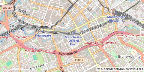 Map of Manchester, Lancashire