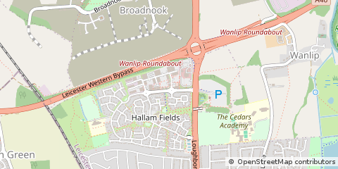 Map of Leicester, Leicestershire