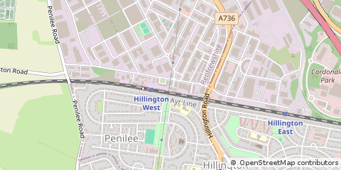 Map of Glasgow, Lanarkshire