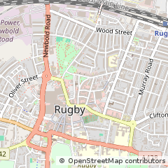 Map of Rugby, Warwickshire