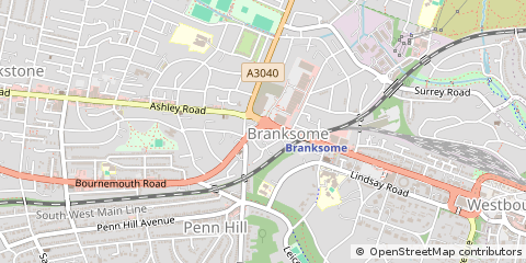 Map of Poole, Dorset