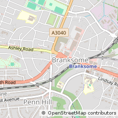 Map of Poole, Dorset
