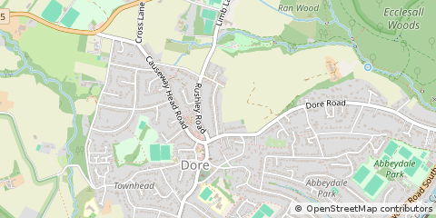 Map of Sheffield, South Yorkshire