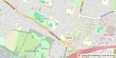 Map of Langley, Slough, Berkshire