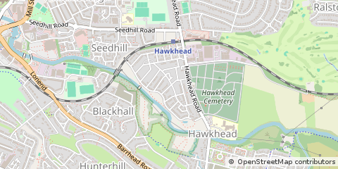 Map of Paisley, Renfrewshire