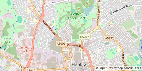 Map of Stoke-on-Trent, Staffordshire