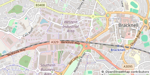 Map of Bracknell, Berkshire