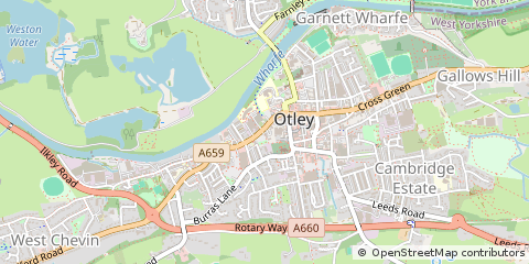 Map of Otley, West Yorkshire