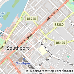 Map of Southport, Merseyside