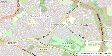 Map of Sheffield, South Yorkshire