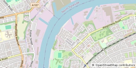 Map of Hebburn, Tyne & Wear