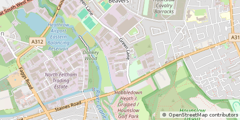 Map of Hounslow, Middlesex