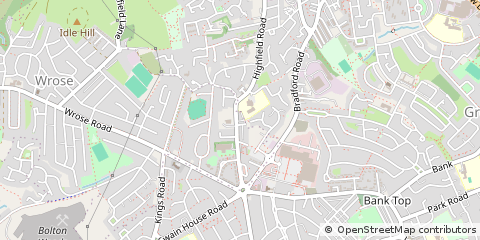 Map of Bradford, West Yorkshire