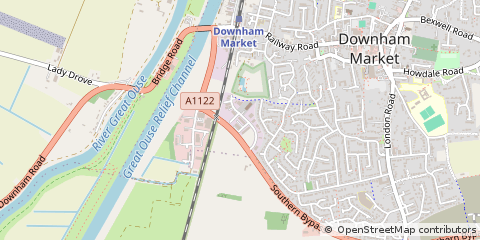 Map of Downham Market, Norfolk